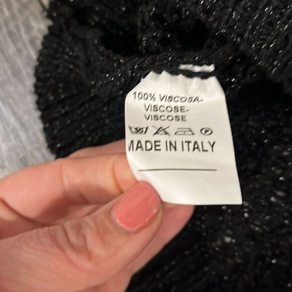 Amour Italian Crochet Pullover MADE IN ITALY NWOT - OS ($99) - Picture 8 of 10